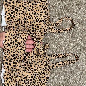 SHEIN high waisted two piece, cheetah.